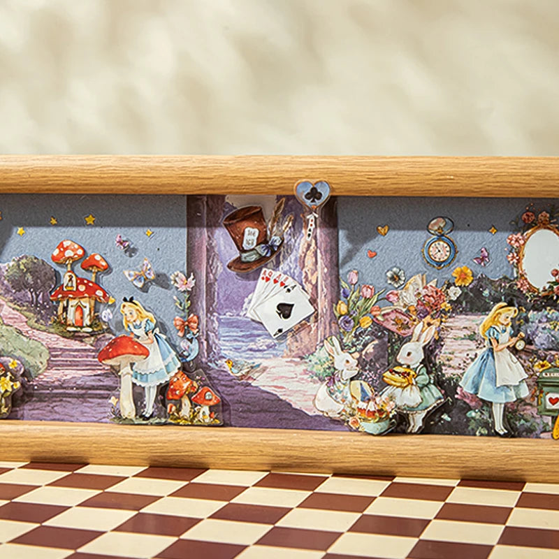 Fairytale DIY Die-Cut PET Sticker Book, Multi-element & Multi-functional Scrapbook Collage Material, Must-Have for Craft Lovers Qme