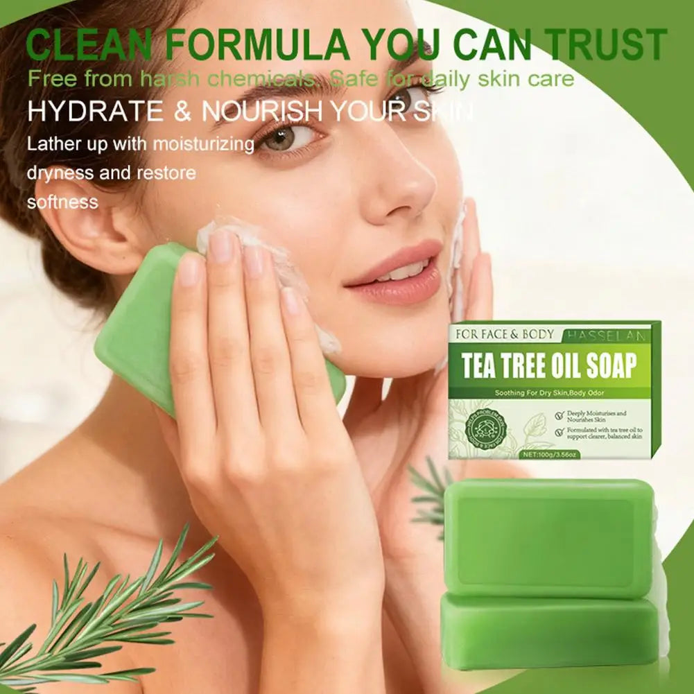 1 2 Tea Tree Soap Relief Bar Moisturizing Exfoliate Relieve Cleansing Qme