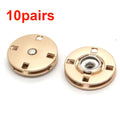 10 sets of four eye buckle bags -10mm/0.39-inch metal invisible buckles, suitable for outerwear/jacket/hand sewn accessories Qme 10 pairs golden