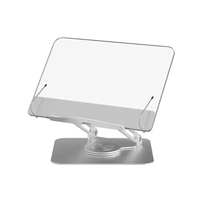 Tablet Laptop 360° Rotate Reading Rack Aluminum Alloy Acrylic Panel Bracket Heightening Holder Folding Lifting Reading Bookshelf Qme rotatable