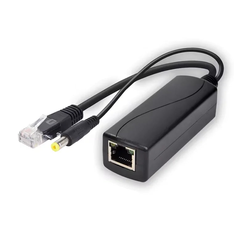 2pcs 100Mbps Standard POE Splitter 48V to 5V 2.4A Micro USB TYPE-C DC Power Adapter Qme