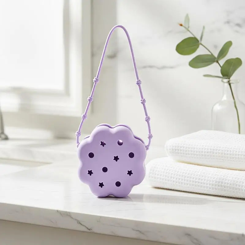 Silicone Soap Bag Hanging Aroma Beads Storage Box Hollow Water Draining Fragrance Holder For Bathroom Closet Car Home Use Qme