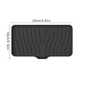 Self Draining Soap Bar Holder Silicone Kitchen Sink Soap Dish Sponge Tray Counter Caddy Organizer for Dish Soap Dispenser Qme Black-L