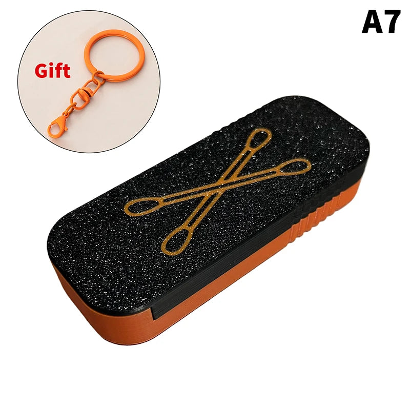 Keychain Portable Swab Case Travel Daily Use Dust-proof Keeps Clean Qme A7