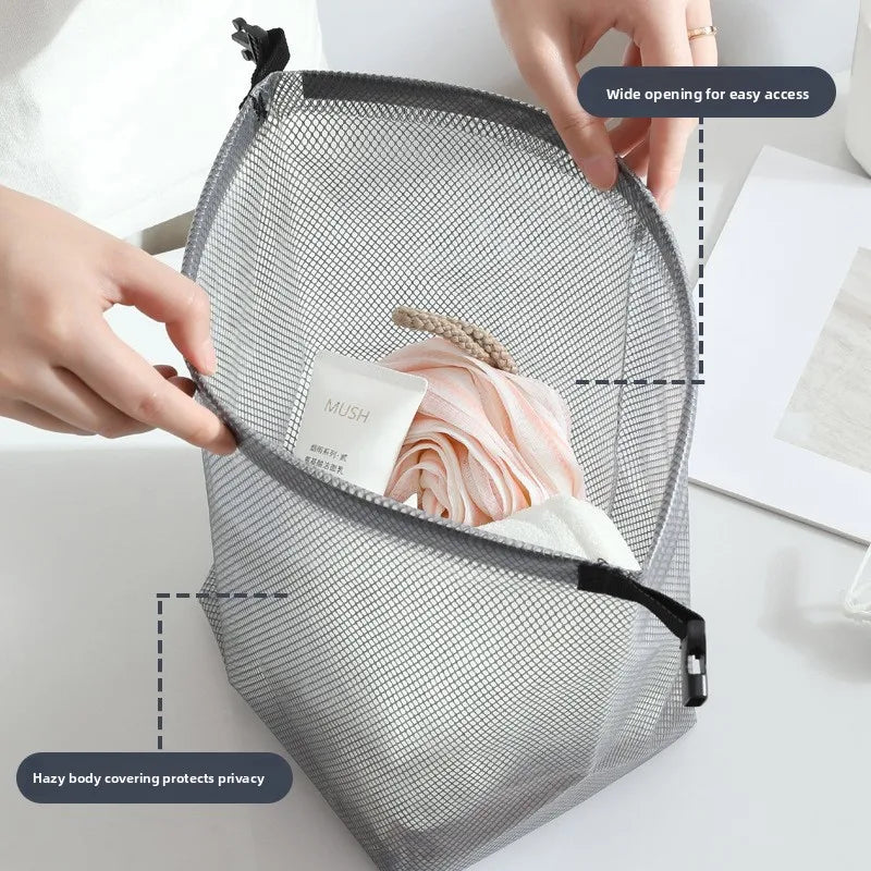 A Waterproof Storage Bag, Fitness Clothing Swimming Bathroom Large Capacity Drawstring, Men's And Women's Outdoor Toiletries Bag Qme