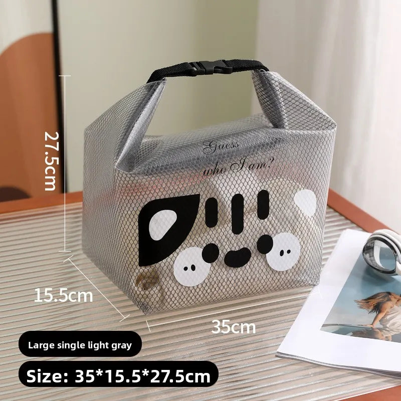 A Waterproof Storage Bag, Fitness Clothing Swimming Bathroom Large Capacity Drawstring, Men's And Women's Outdoor Toiletries Bag Qme PrintedLarge