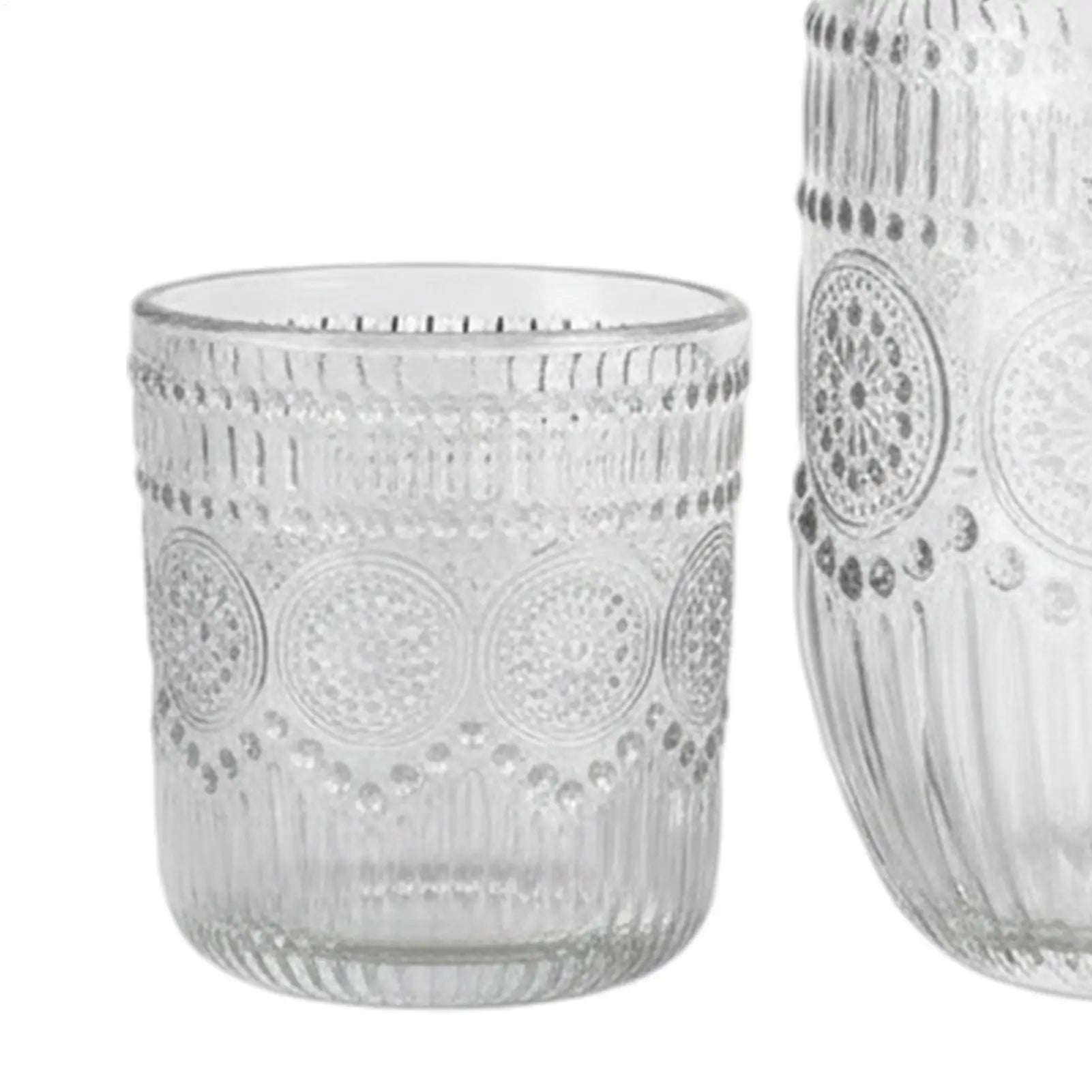 Bedside Carafe and Glass Set Snowflake Design Elegant Pitcher Glass Carafe for Tea Coffee Milk Juice Drink Tea Coffee Milk Juice Qme