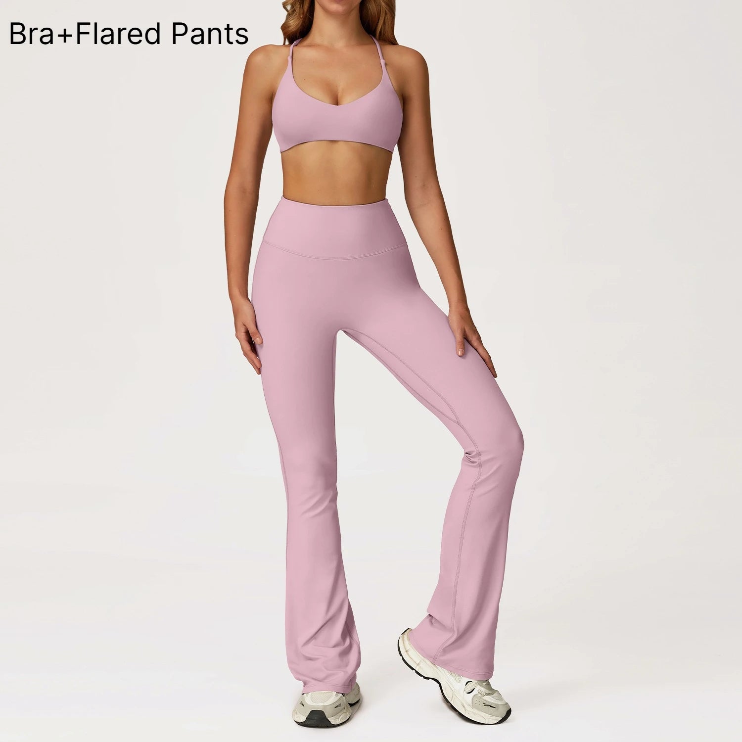 B 2PCS Yoga Suit Sports Set Women Quick-Dry Gym Set Women Tracksuit Running Workout Long Sleeve Sports Shirt Yoga Clothing Qme Bra Pants Purple S