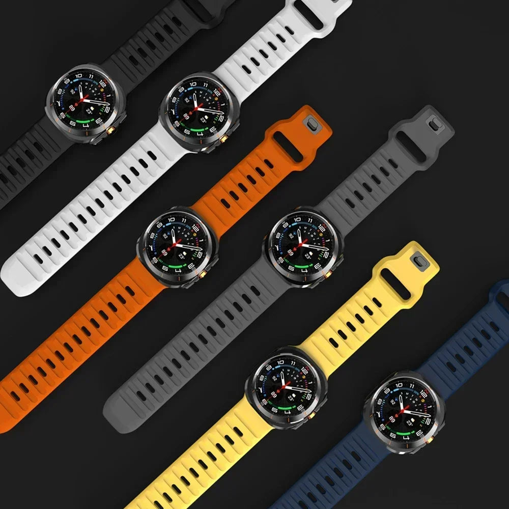 No Gaps Silicone Sport Strap For Samsung Galaxy Watch Ultra 47mm Band For Watch Ultra Replacement Bracelet Watchband Qme