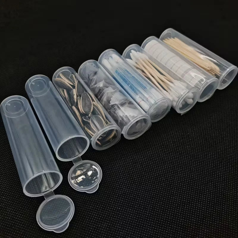 2 4 Lids Mini Toothpick Holder Portable Swab Storage Box Travel Qme