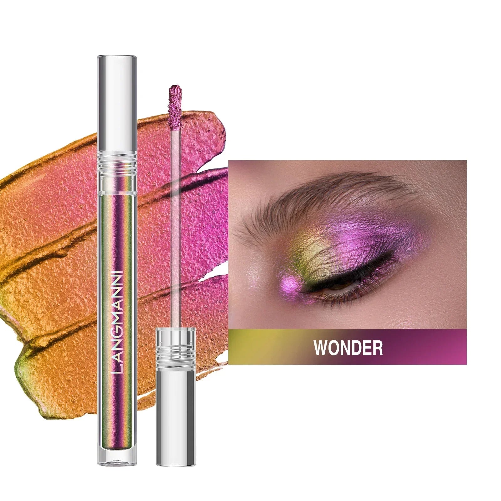 1pc Chameleon Liquid Eyeshadows Shiny Longlasting Eye Shadow Duochrome Eyeshadow Fashion High Quality Make Up Art Women Cosmetic Qme A-B