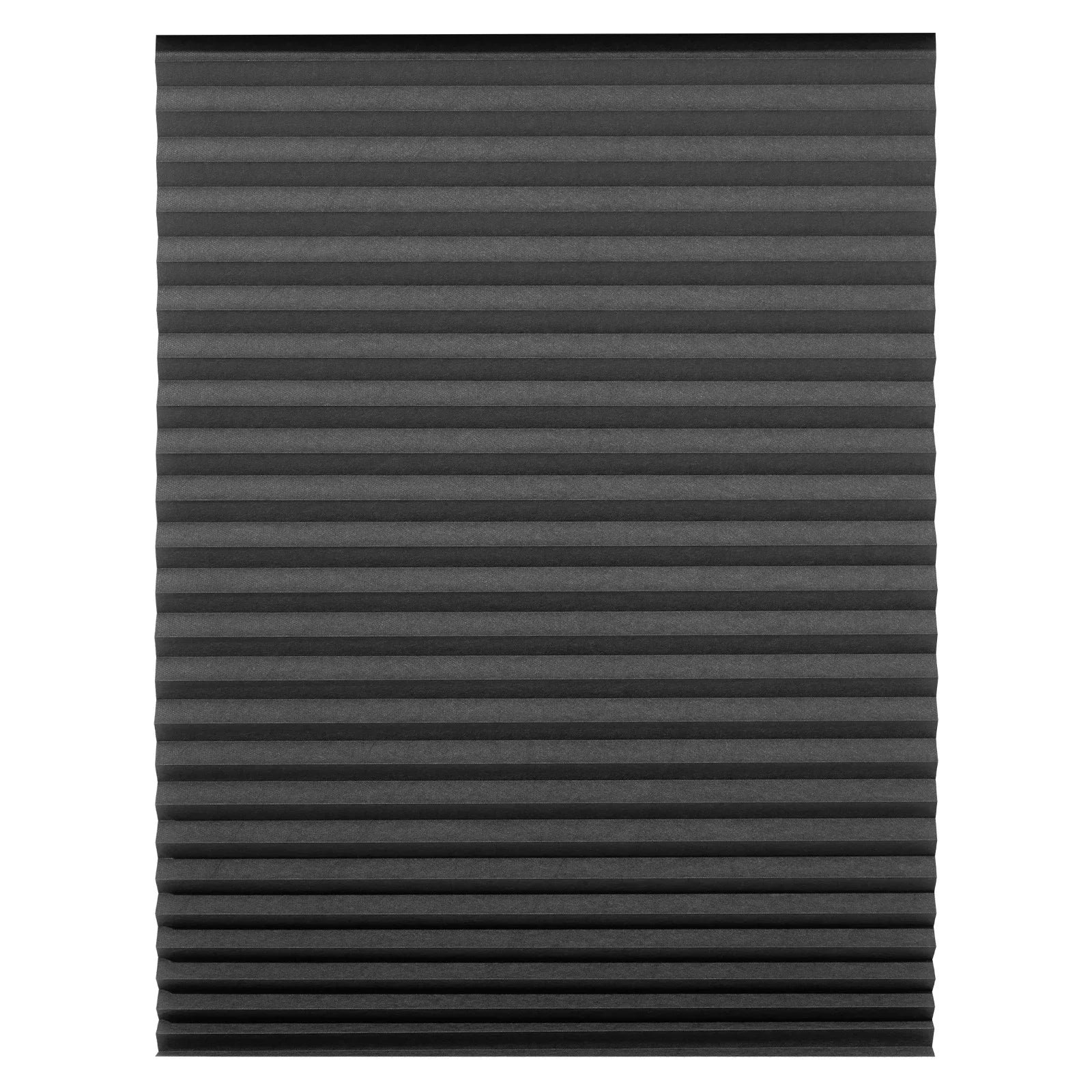Pleated Window Blinds Temporary Window Shades Cordless Light Filtering Pleated Paper Shades Room Darkening Blind for Home Office Qme Grey Full blackout 60x150CM