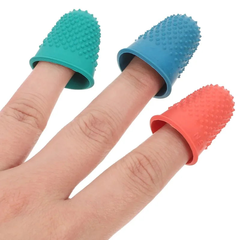 30PCS Silicone Finger Protectors Heat Resistant Anti-Slip for Electronics Factory Piano Work Gloves Qme