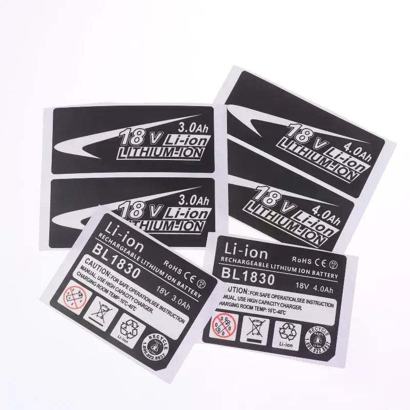 18V 3Ah 4Ah 5Ah 6Ah 9Ah BL1830 Li-ion Battery Label Stickers Capacity Qme