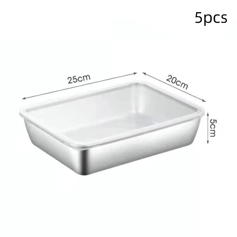Multi-set 1 2 3 Durable 304 Stainless Steel Food Boxes Kitchen Qme 1