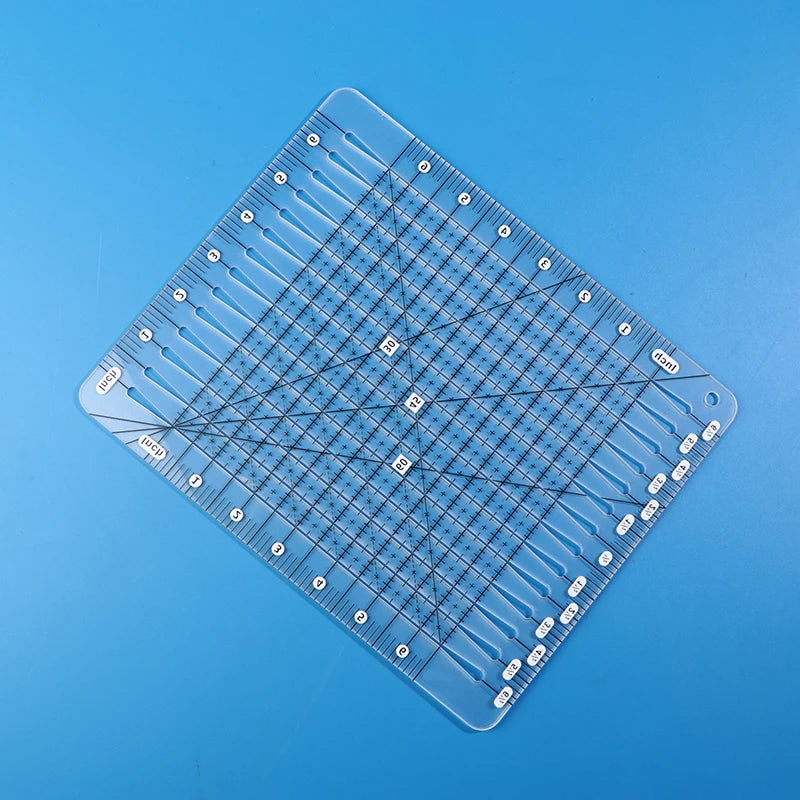 1 Quilt Cutting Ruler Acrylic Transparent Squared Templates Sewing Qme