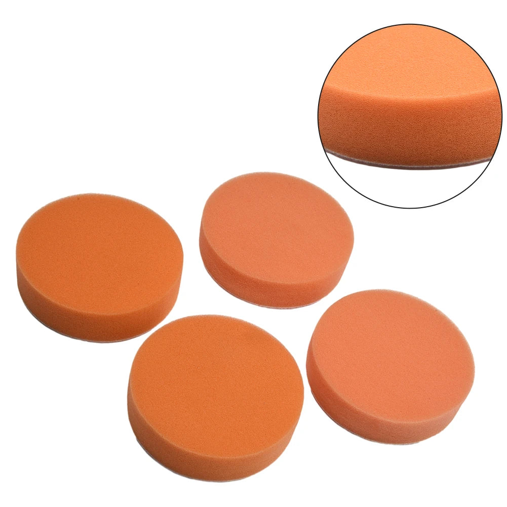 4 Pcs/Set 4inch (100mm )Sponge Polishing Pad Polishing Buffing Pad Flat Sponge Waxing For Pads Cleaning Tools Reusable Qme