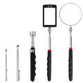 A02F-Ideal For Home And For-For Mechanics-Use Telescoping LED Inspection Mirror Magnetic Pickup Tool Set Qme As Shown
