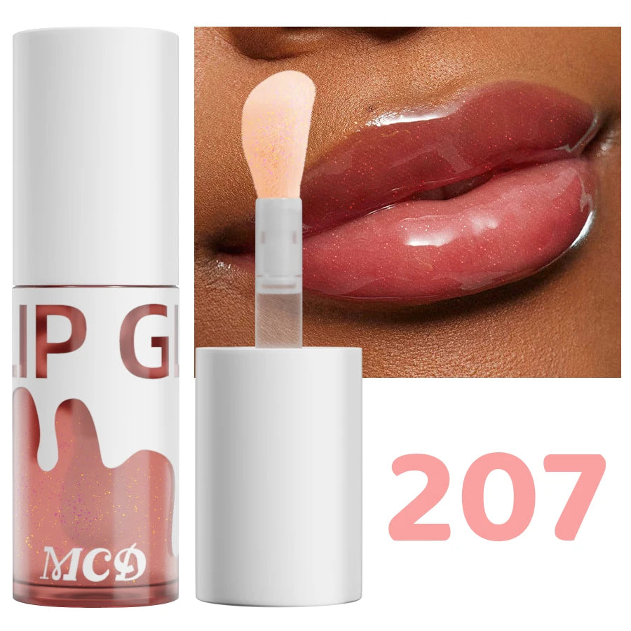 Glitter Shimmer Sexy Lip Oil Hydrating Plumping Coat Lipstick Qme 207