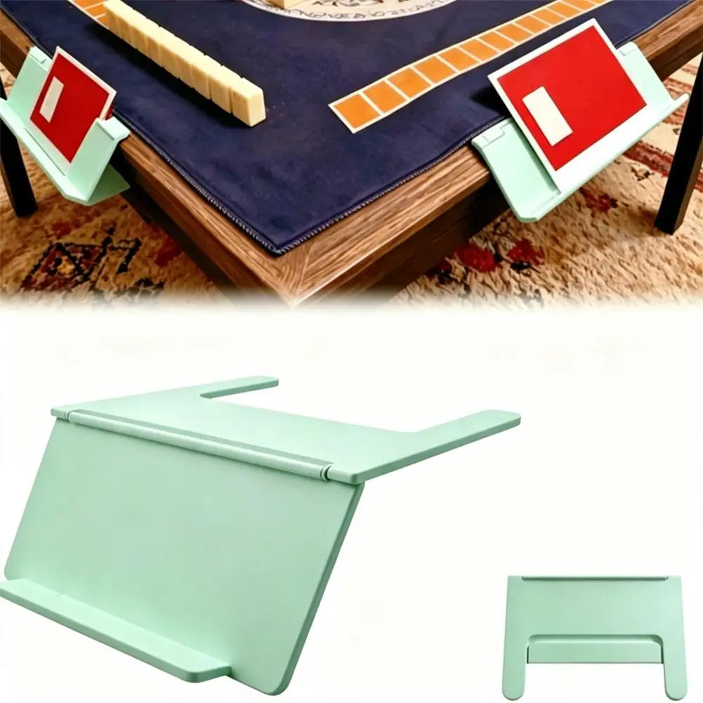 Mahjong Card Holder Table Space-saving Board Games Under Mat Slide Qme Green
