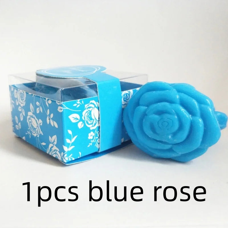 Handmade Love Heart shaped Design Bath Soap Wedding Party Love Gift Soapy Favor Valentine Gift Hand Soap Qme blue rose