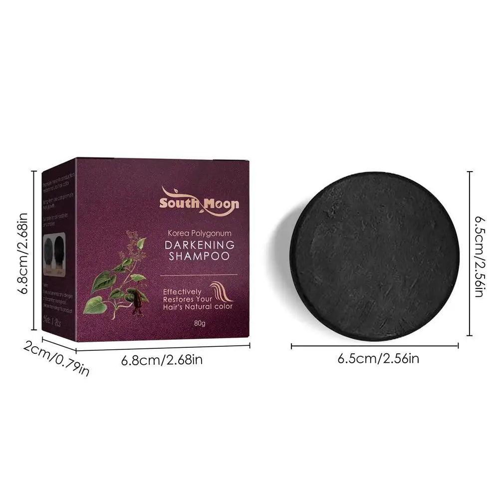Polygonumm Multiflorum Black Hair Shampoo Soap Darkening Bar Cover Qme 80g China Mainland