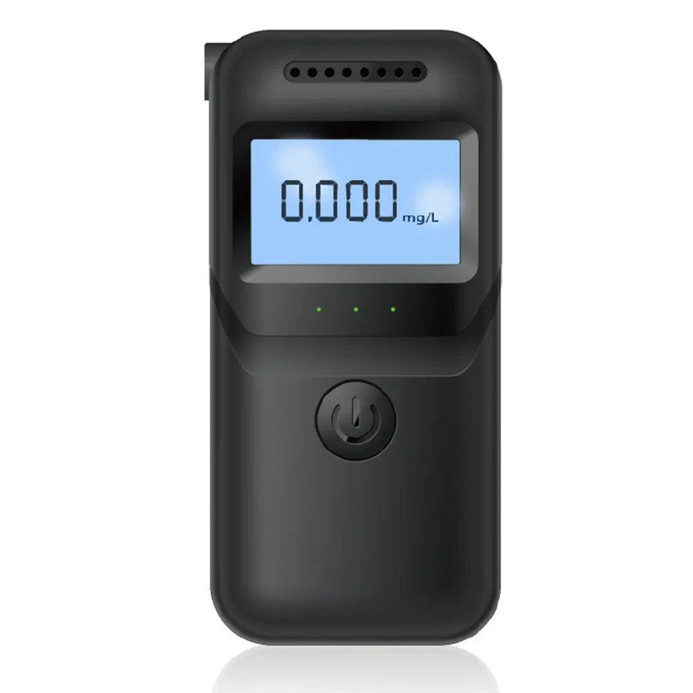Digital Alcohol Breath Tester Accurate LCD Display Portable Breathalyzer Drunk Driving Analyzer for Personal & Professional Use Qme black
