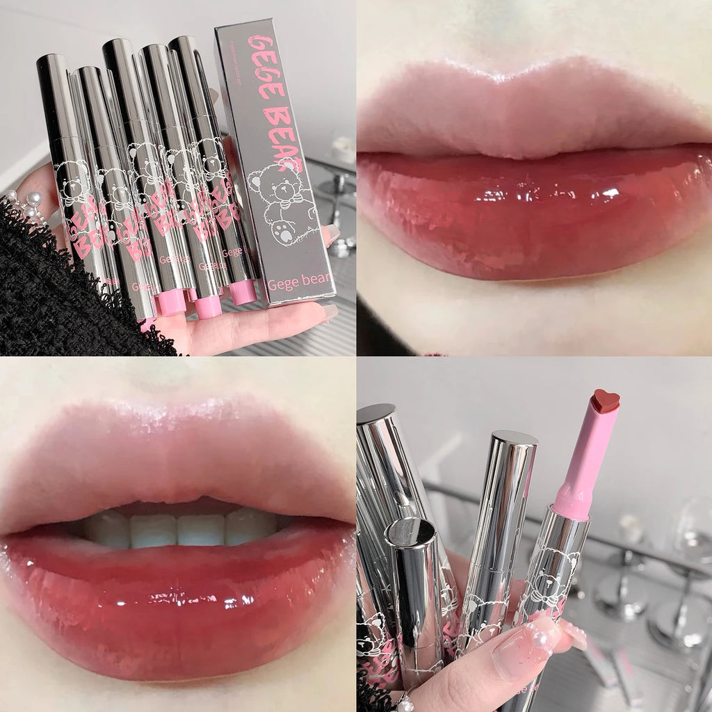 Gege Bear Translucent Crystal Jelly Lipstick Pen Moisturizing Water Qme