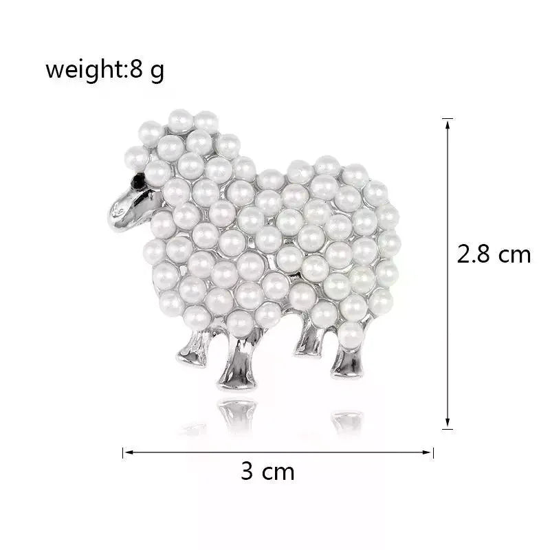Luxury Animal Pearl Sheep Themed Brooches For Men And Women Jewelry Accessories Wedding Holiday And Party Gifts Qme