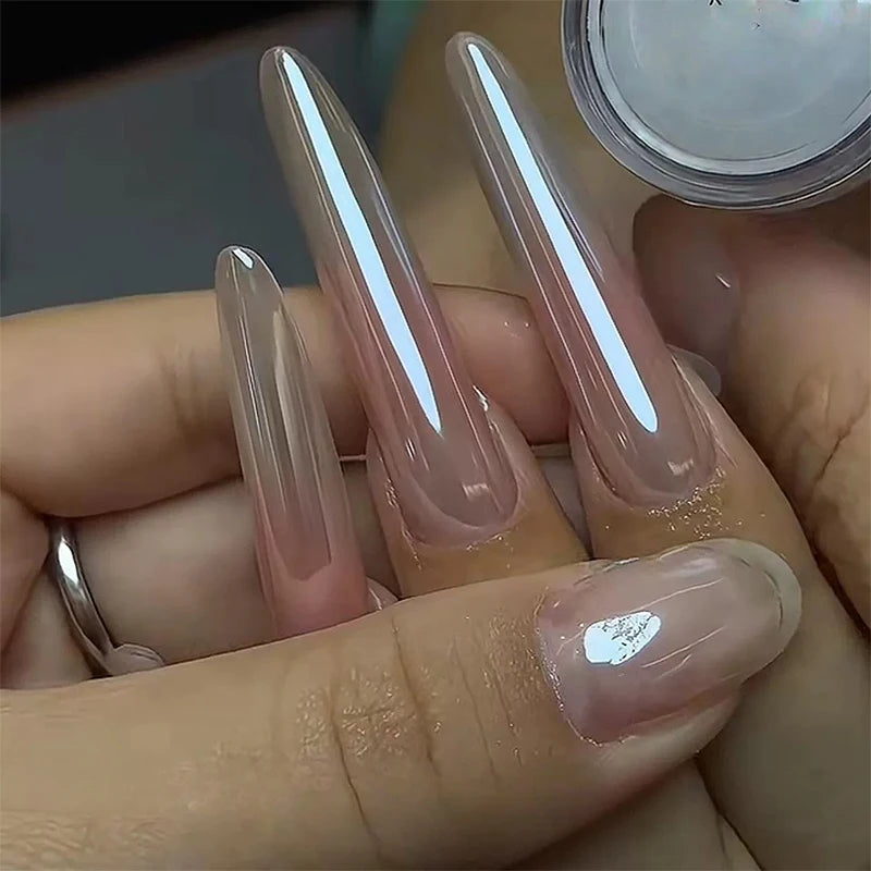 1PCScrystal-coated High-transparency Trendy Pink Crystal Nail Polish Qme