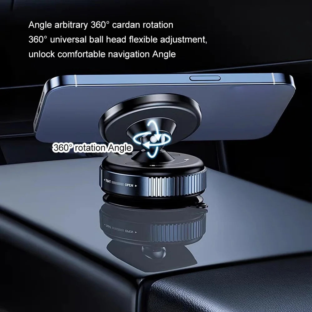 Magnetic Vacuum 360° Rotatable Car Moblie Phone Holder Universal GPS Navigation Stands For Car/Gym/Mirror/Shower/Smooth Surface Qme