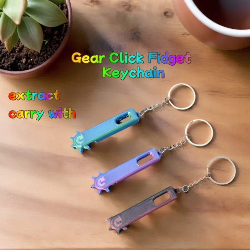Gear Stress Relief Keychain Portable Mini Fidget Toy Office Travel Qme