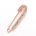 Sweet Lady Large Safety Pins Brooch Vintage Crystal Rhinestone Pin Qme A-3