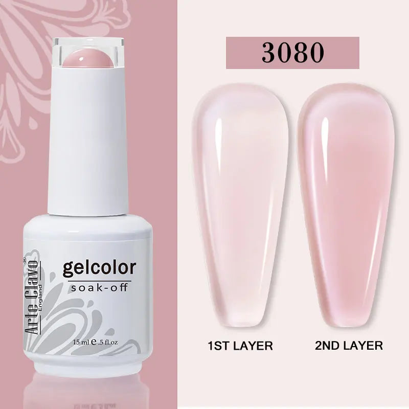 Arte Clavo Jelly Gel Polish Translucent Manicuring UV Nail Semi