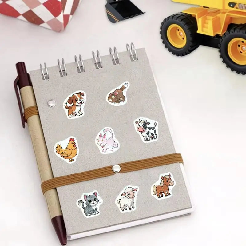 Cute Animal DIY Decals Roll Cartoon Self Adhesive Stickers Kids Qme