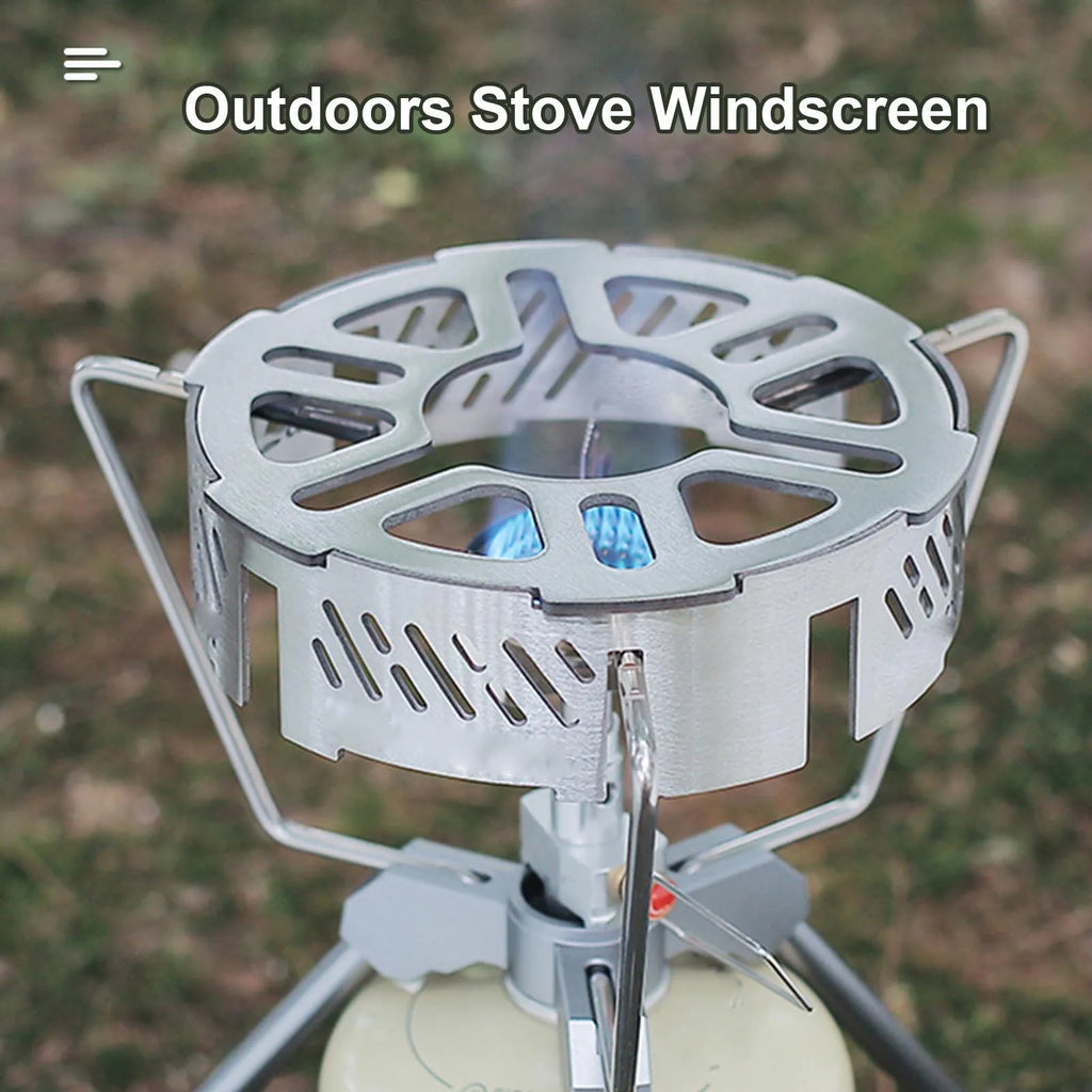 14CM Camping Stove Windscreen with Storage Bag Portable Cookware Wind Screen for Outdoors Cooking Stove Wind Guard Qme