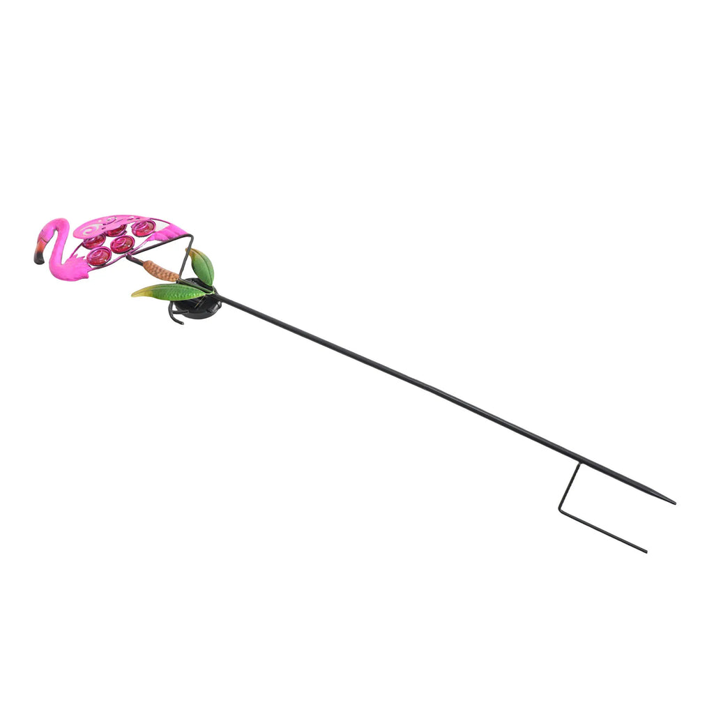 Outdoor Solar Flamingo Garden Light LED Hollow Metal Lawn Stake Lamp Waterproof Decorative Landscape Yard Light Qme Default Title