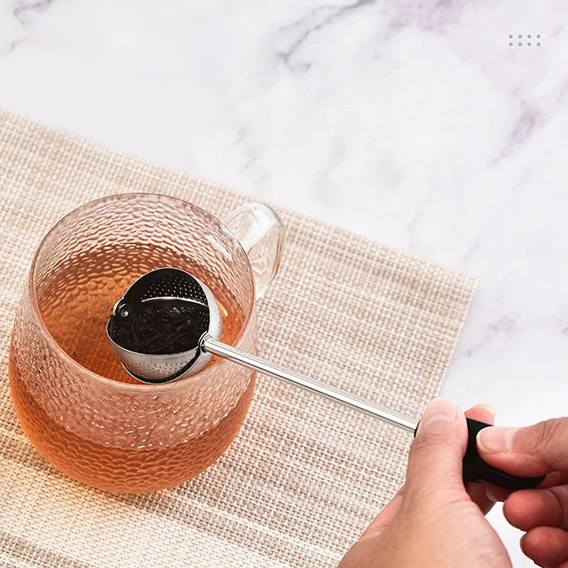 Tea Ball Strainer Filter Mesh Coffee Grounds Portable Outdoor 304 Qme