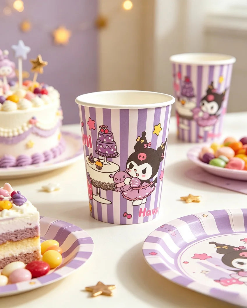 Hello Kitty Kuromi Cute Cartoon Birthday Party Decorations Holiday Qme 3 Pack of 10