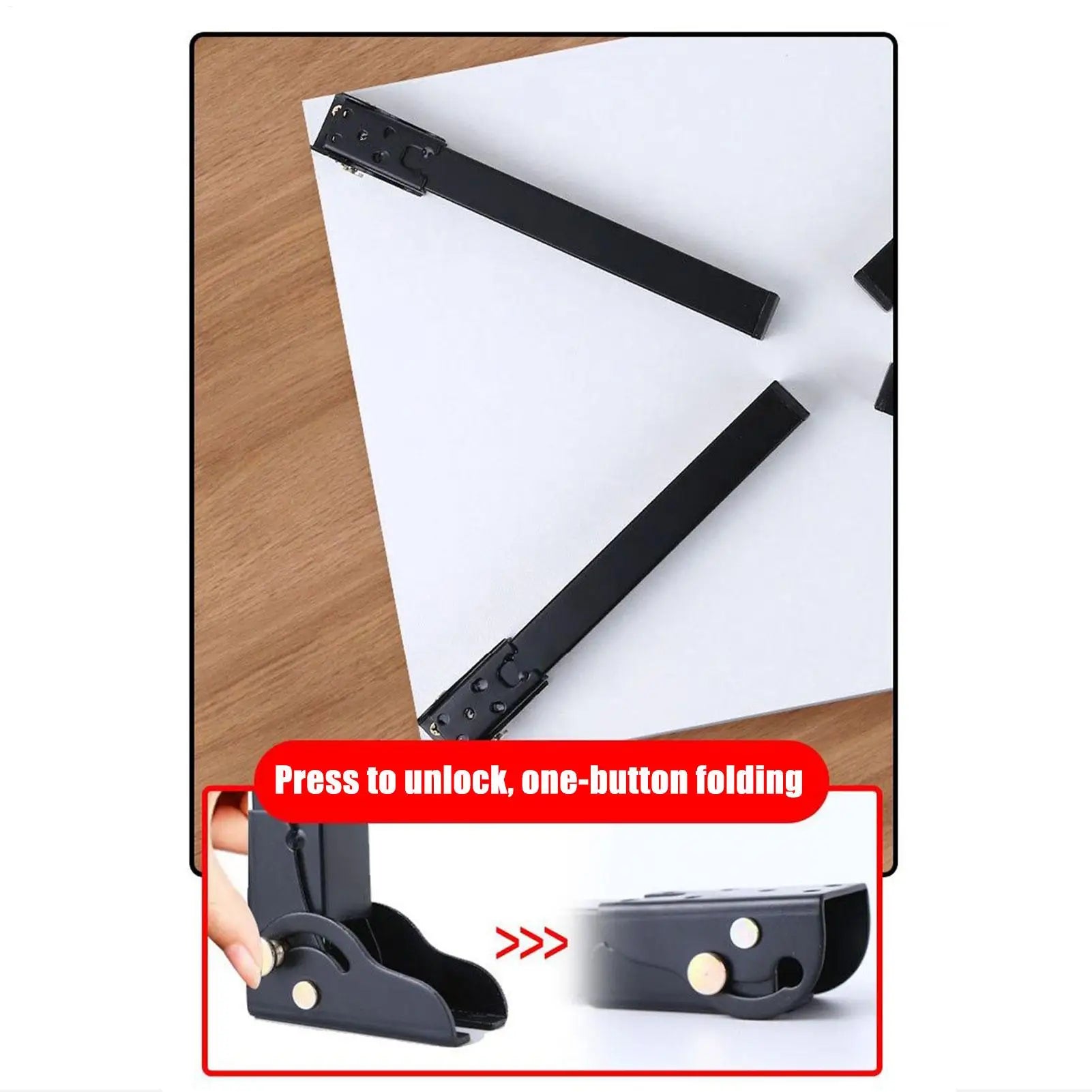Folding Table Legs Adjustable Replacement Multi-purpose Furniture Qme
