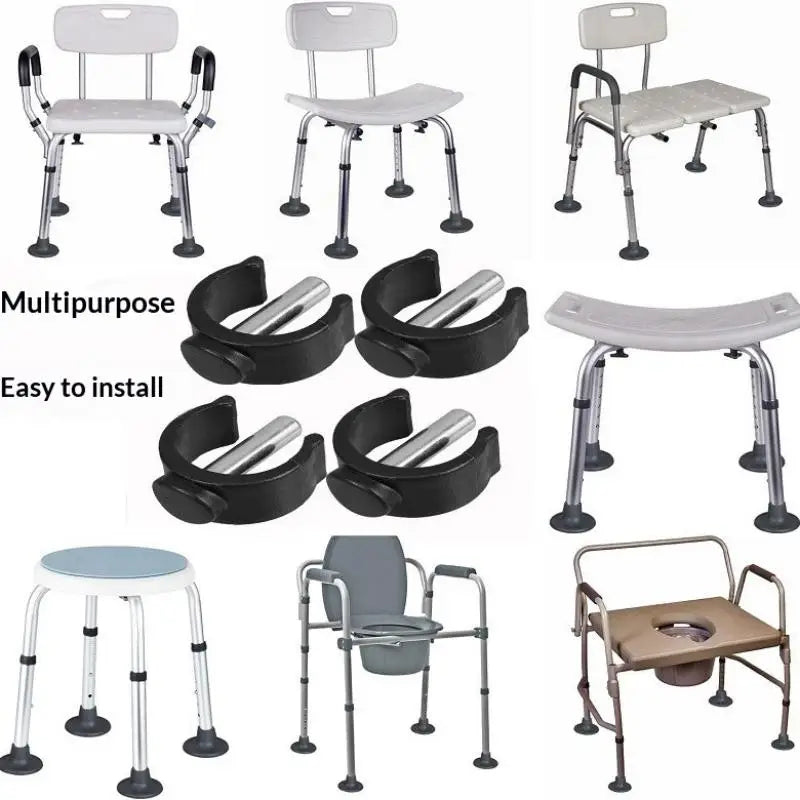 Versatile C-shape Cane Holder Clips Seniors Mobility Aids Crutch Qme