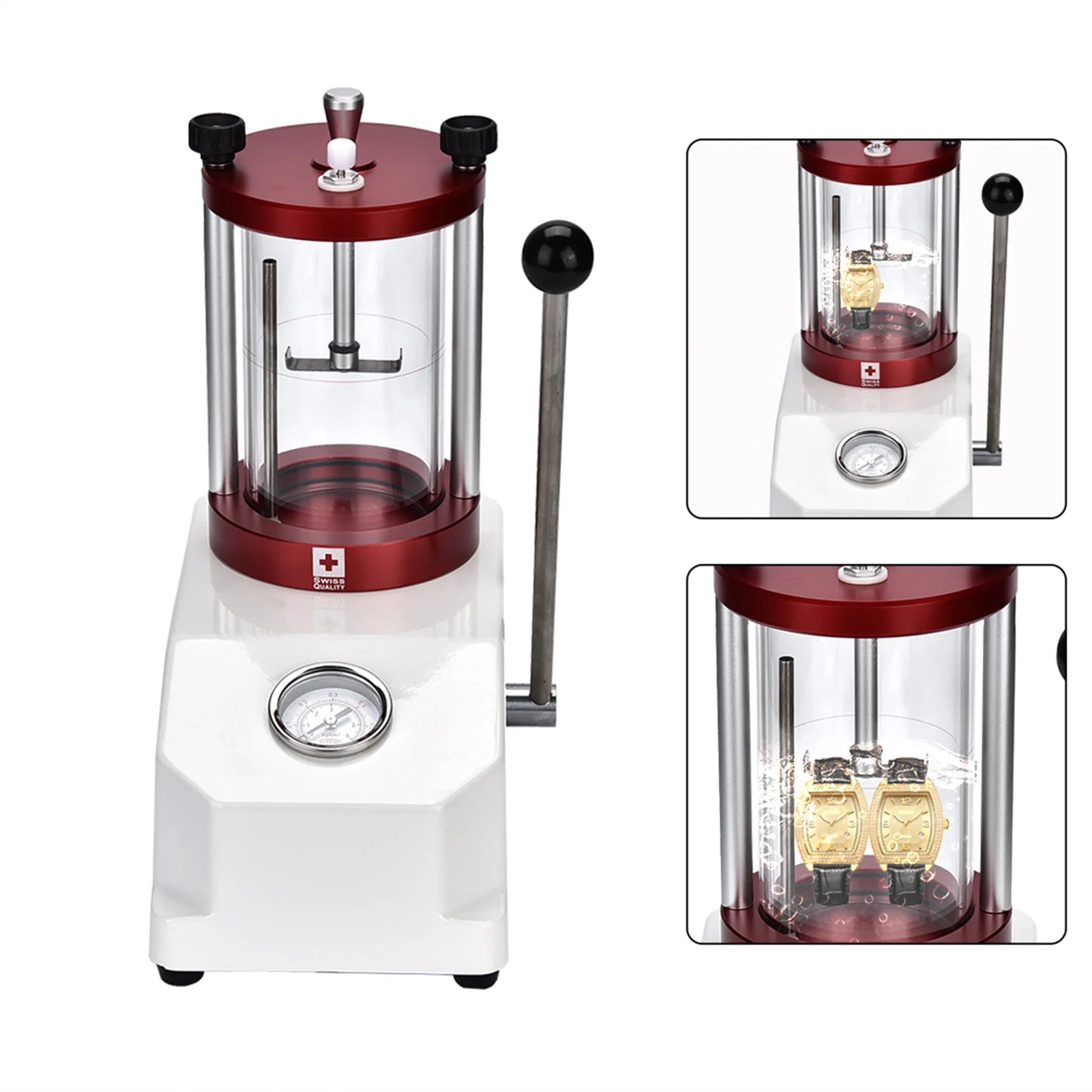 Watch Pressure Tester Watch Case Resistance Tester Watch Water Proof Tester Tool 2 Watches Case Resistance Pressure Test Machine Qme
