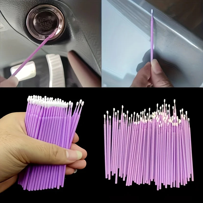 100pcs Approximately Disposable Micro Brushes - Precision Fine Tip Paint Applicator with Soft Bristles for Single Use, Qme