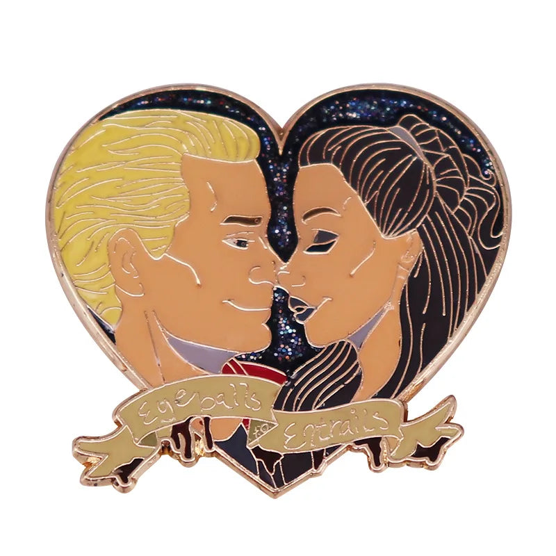 Classic Fantasy Film Vampire Hunters Enamel Pins Cross Book Backpack Shirt Lapel Metal Badge Jewelry Gift For Friends Wholesale Qme style 16