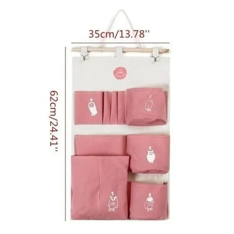 Fabric Waterproof Cotton Linen Storage Hanging Bag Creative Qme