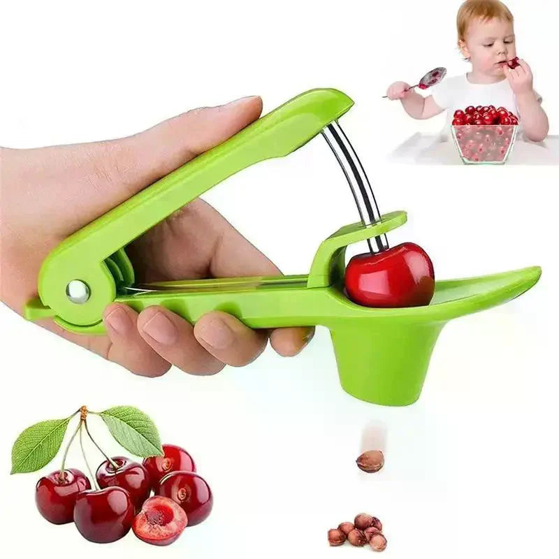 Cherry Fruit Kitchen Pitter Remover Olive Corer Remove Pit Tool Seed Gadge Fruit And Vegetable Tools Cherry Pitter for Home Use Qme