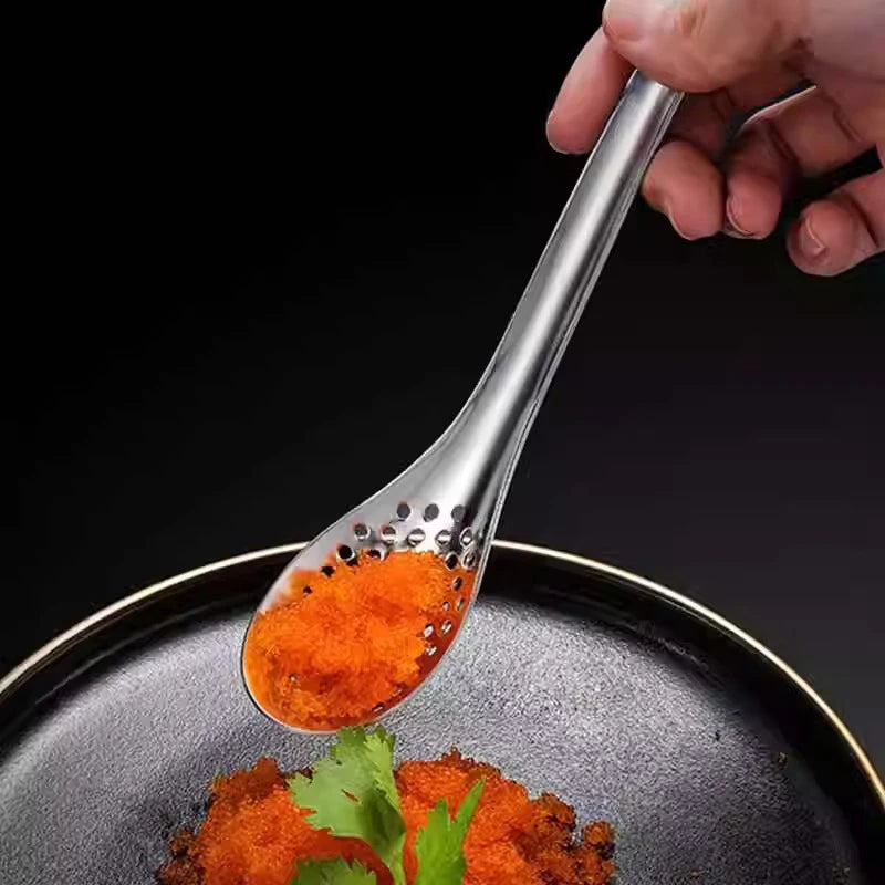 1Pc Stainless Steel Kitchen Spoon With Holes Cuisine Caviar Builder Roe Sauce Strainer Spoon Durable Kitchen Cooking Gadgets. Qme