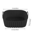 Square Reusable Silicone Air Fryer Liners Non-stick Heat Resistant Baking Liner for 4-7QT Home Kitchen Cooking & Baking Supplies Qme 17-Black