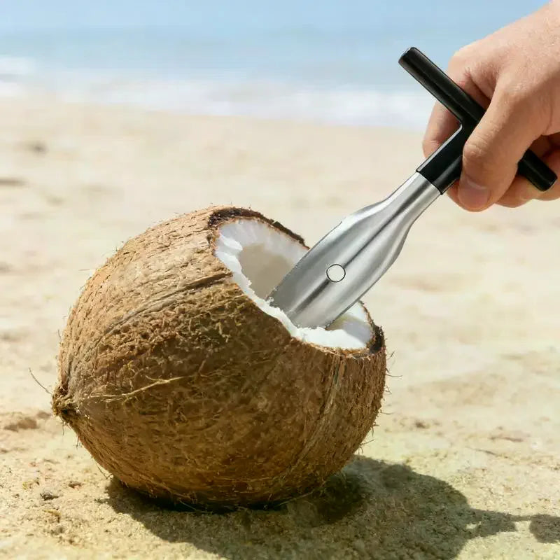 Stainless Steel Coconut Opener Tool T Shaped Puncher For Coconuts Easy Safe Drilling Qme Default Title