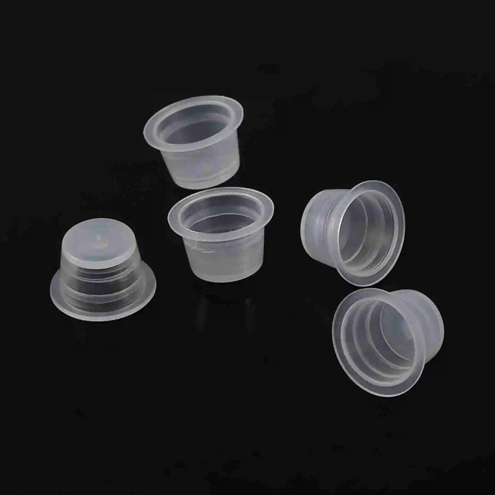 100pcs/Set Tattoo Ink Cup Pot Medium Large Plastic Microblading Pigment Accessories Tattoo Pigment Ink Cup Qme